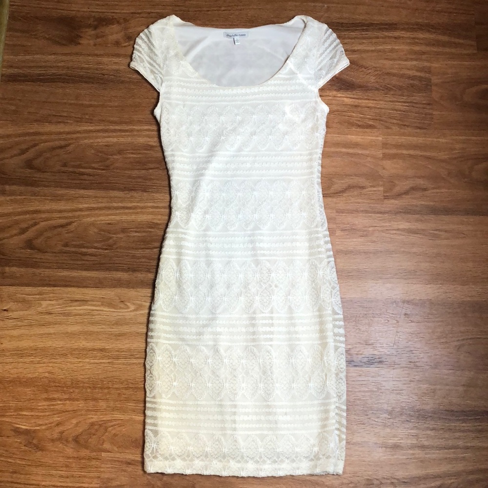 Charlotte Russe White lace mini dress
